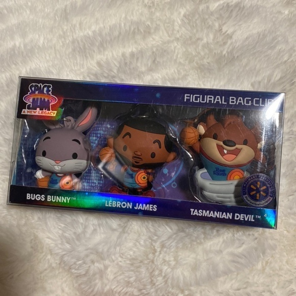 Space Jam Figural Bag Clip Bugs bunny lebron james Tasmanian devil
